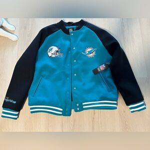 NWT NFL Miami Dolphins Varsity Jacket L